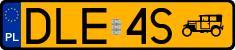 License plates of Poland, Oldtimers