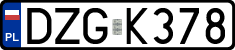 License plates of Poland, Regular car plates