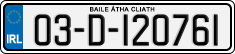 License plate of Ireland, Regular plates