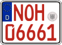 German license plate, Red license plates