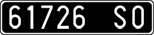 License plate of Italy, Cars (1927 year series)
