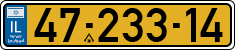 License plate of Israel, Regular plates