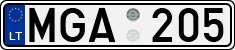 License plate of Lithuania, Cars