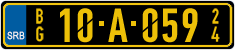 License plate of Serbia, Diplomatic