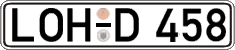 German license plate, Regular plates