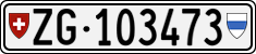 License plate of Switzerland, Cars