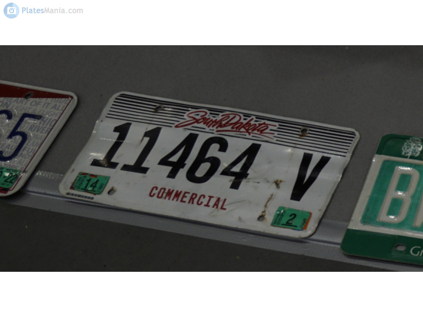 11464 V, License plate without vehicle 