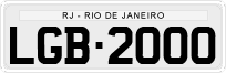 License plate of Brazil, Private owners (1990)