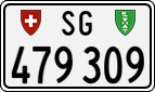 License plate of Switzerland, Cars