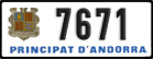 License plate of Andorra, Cars (1234(5))