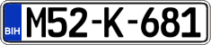 License plate of Bosnia and Herzegovina, Regular plates