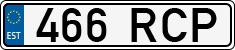License plate of Estonia, Regular car plates