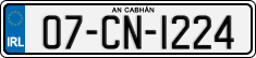 License plate of Ireland, Regular plates