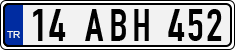 License plate of Turkey, Regular plates