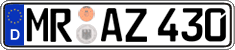 German license plate, Regular plates