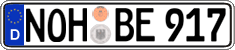 German license plate, Regular plates