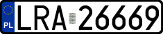 License plates of Poland, Regular car plates