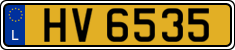 License plate of Luxembourg, 2003 year system