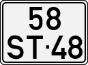 License plate of Portugal, Regular plates
