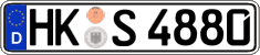 German license plate, Regular plates