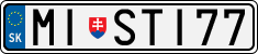 License plate of Slovakia, Vanity Plates