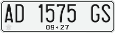 License plate of Indonesia, Regular plates