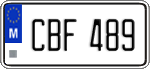 License plate of Malta, Regular plates (ABC 123)