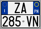 License plate of Italy, Cars (1994 year series)