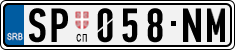 License plate of Serbia, Cars