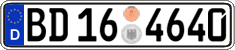 German license plate, Authorities and federal agencies