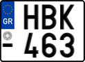 License plate of Greece, Motorcycles