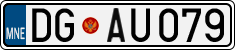 License plate of Montenegro, Cars