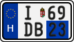 license plates of Hungary, Temporary (2022)