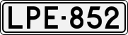 License plate of Finland, Cars