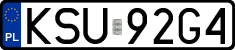 License plates of Poland, Regular car plates