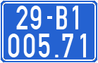 License plate of Vietnam, Government motorcycles