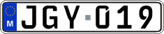 License plate of Malta, Regular plates (ABC 123)