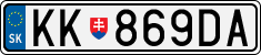 License plate of Slovakia, Cars