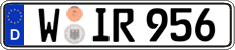 German license plate, Regular plates