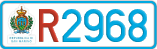 License plate of San Marino, Trailers (1234)