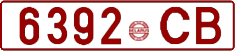 License plate Belarus, Cars (1992)