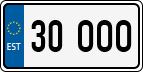 License plate of Estonia, Regular car plates (US-size)