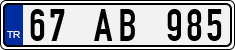 License plate of Turkey, Regular plates