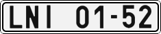 License plate of the Czech Republic, Cars (1960)