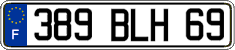 French license plate, FNI