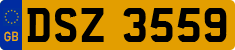 License plate of the United Kingdom, Northern Ireland (1966)