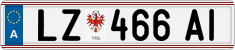 License plate of Austria, Regular plates