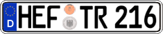 German license plate, Regular plates
