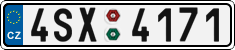 License plate of the Czech Republic, Cars (2001)