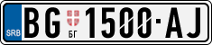 License plate of Serbia, Cars